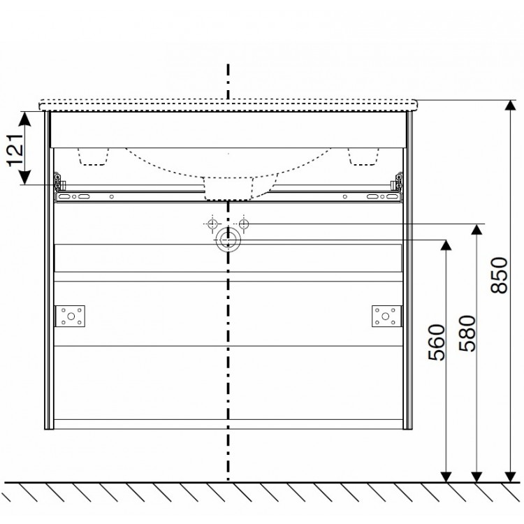 Vannas istabas skapītis ar izlietni IFO Sense 90cm, 47383