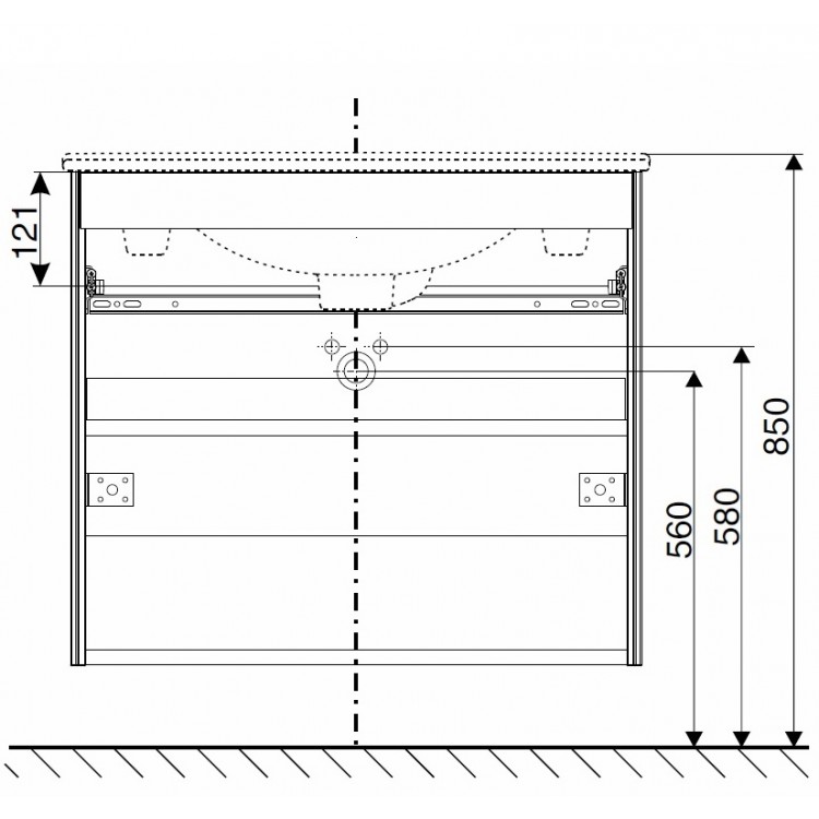 Vannas istabas skapītis ar izlietni IFO Sense 60cm, 47384