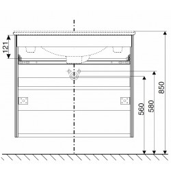 Vannas istabas skapītis ar izlietni IFO Sense 90cm, 47386