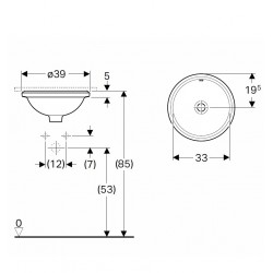 Vannas istabas izlietne pabūvējama VariForm 33cm, 500.744.01.2