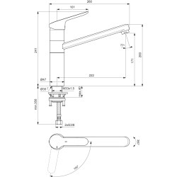 Virtuves izlietnes maisītājs Ideal Standard Ceraflex, BC135AA