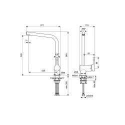 Virtuves izlietnes maisītājs Ideal Standard Ceraflex, BC174AA