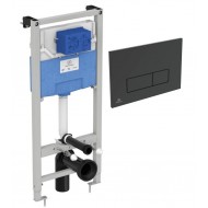 Iebūvējamais rāmis tualetes podam Ideal Standard WC ar melnu pogu,R020467/0121A6