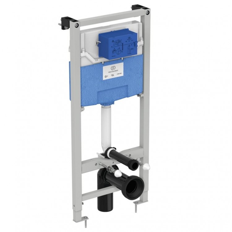 Iebūvējamais rāmis tualetes podam Ideal Standard ar hromētu pogu, R020467/0123AA