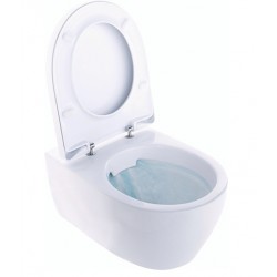 Tualetes pods piekaramais Geberit iCON Rimfree ar Soft Close vāku