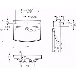 Vannas istabas izlietne IFO Inspira 57x43.5cm 15022