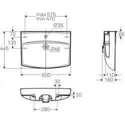 Vannas istabas izlietne IFO Inspira 60x44.5cm 15062