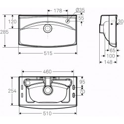 Vannas istabas izlietne IFO Inspira 51.5x28.5cm 15087