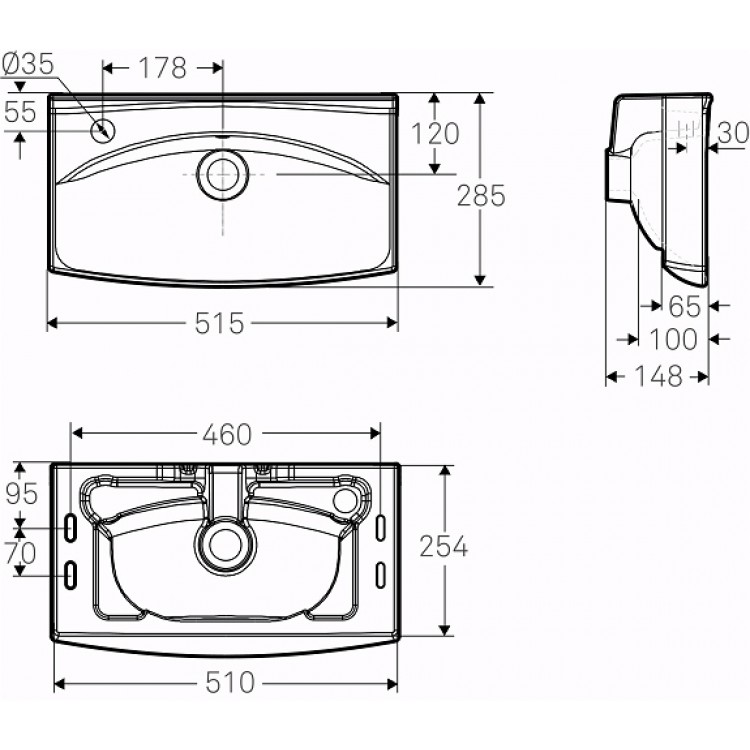 Vannas istabas izlietne IFO Inspira 51.5x28.5cm 15088