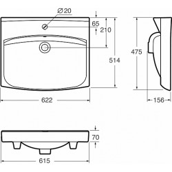 Vannas istabas izlietne IFO Inspira 60 cm, 15242