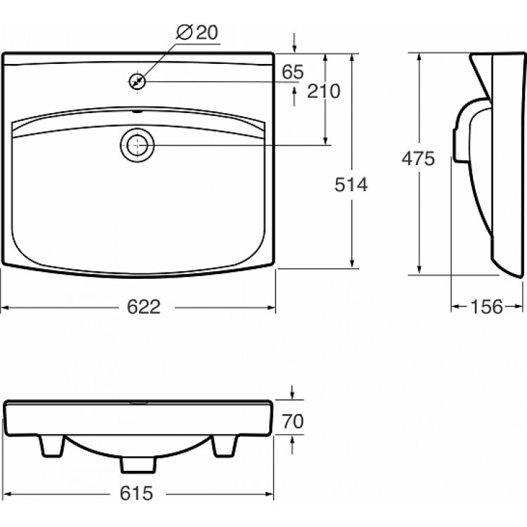 Vannas istabas izlietne IFO Inspira 60 cm, 15242