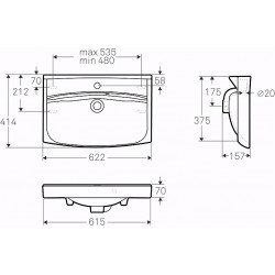 Vannas istabas izlietne IFO Inspira 60 cm, 15342