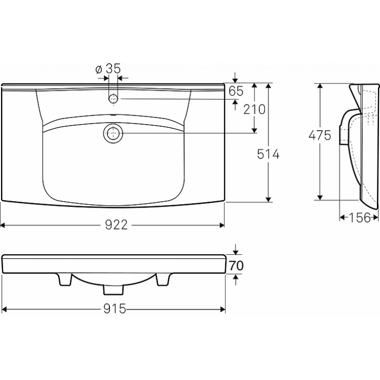 Vannas istabas skapītis ar izlietni IFO Sense, SPMP 90, 42644