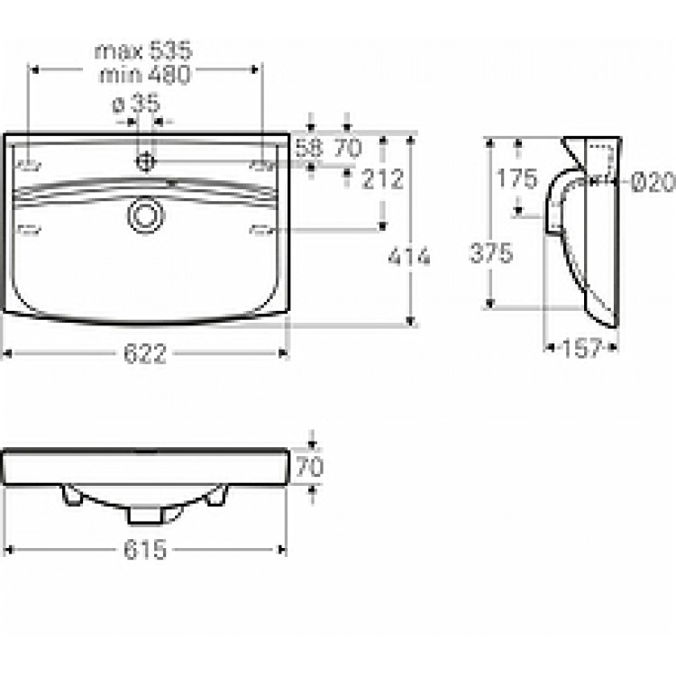 Vannas istabas skapītis ar izlietni IFO Sense 60cm, 47385