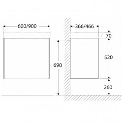 Vannas istabas skapītis ar izlietni IFO Sense, SPMP 60, 42641