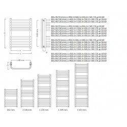 Dvieļu žāvētājs Instal Projekt BOLERO 500x1038mm, balts