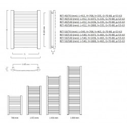 Dvieļu žāvētājs Instal Projekt RETTO 540x708mm, melns
