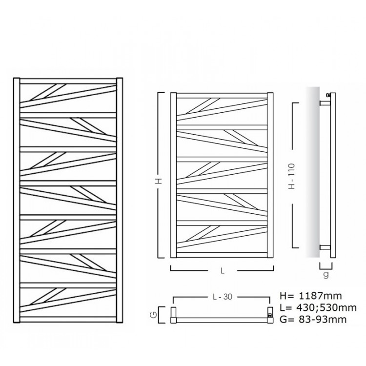Instal Projekt Dvieļu žāvētājs TRICK 530x1187mm