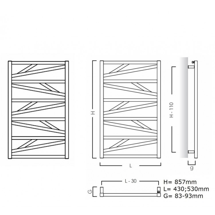 Instal Projekt Dvieļu žāvētājs TRICK 530x857mm