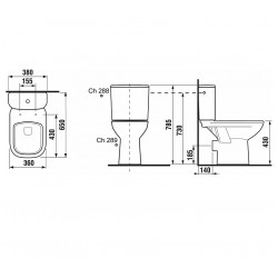 Tualetes pods JIKA Deep ar Soft Close vāku, H826616/893611