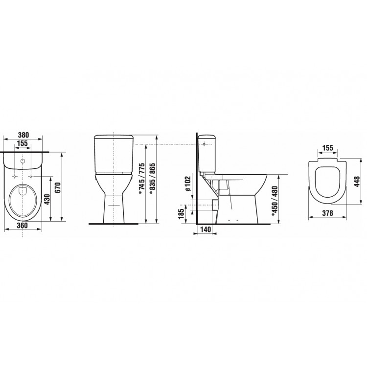 Tualetes pods invalīdiem A JIKA DEEP, 823616/827613