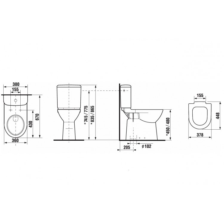 Tualetes pods invalīdiem JIKA DEEP, H823617/H827613