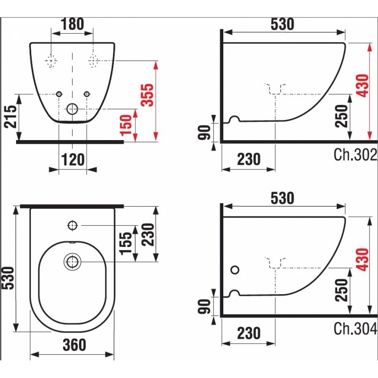 Bidē piekaramais JIKA MIO H8317120003021