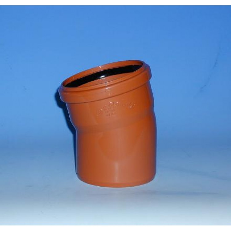 PVC Ārdarbu kanalizācijas līkums DN110 15°