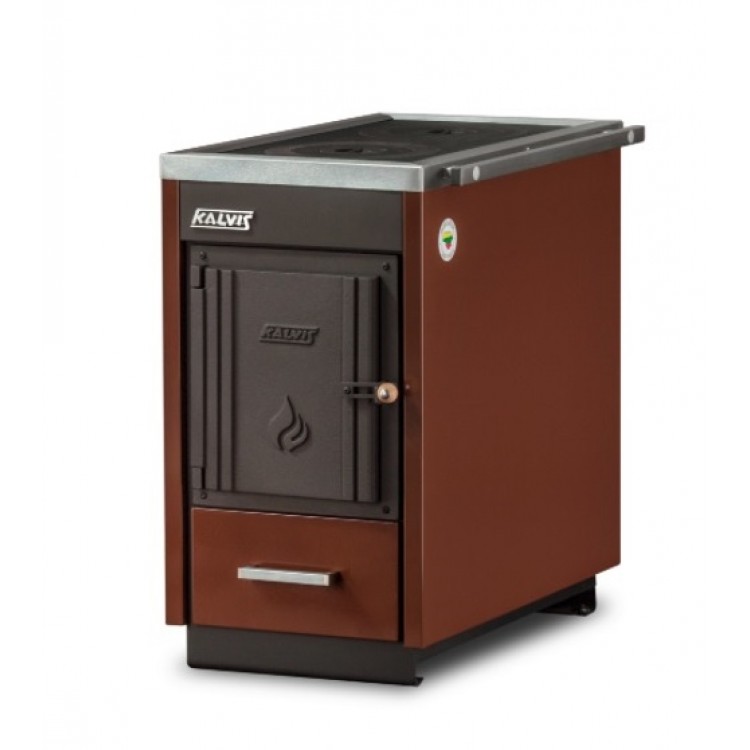 Cietā kurināmā apkures katls Kalvis ar plītsvirsmu K4CN 10kW