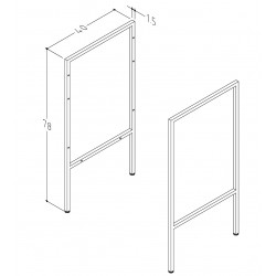 Skapīšu sānu rāmis Kame BIG AC190