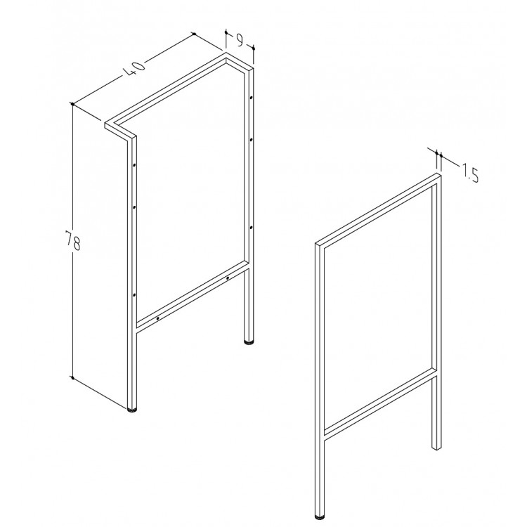 Skapīšu sānu rāmis Kame BIG AC191