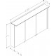 Vannas istabas skapītis ar spoguli KAME LOFT 120x71 cm, MC3DML/120-70/D02-LFT
