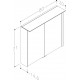 Vannas istabas skapītis ar spoguli KAME LOFT 80x71 cm, MC3DML/80-70/D02-LFT