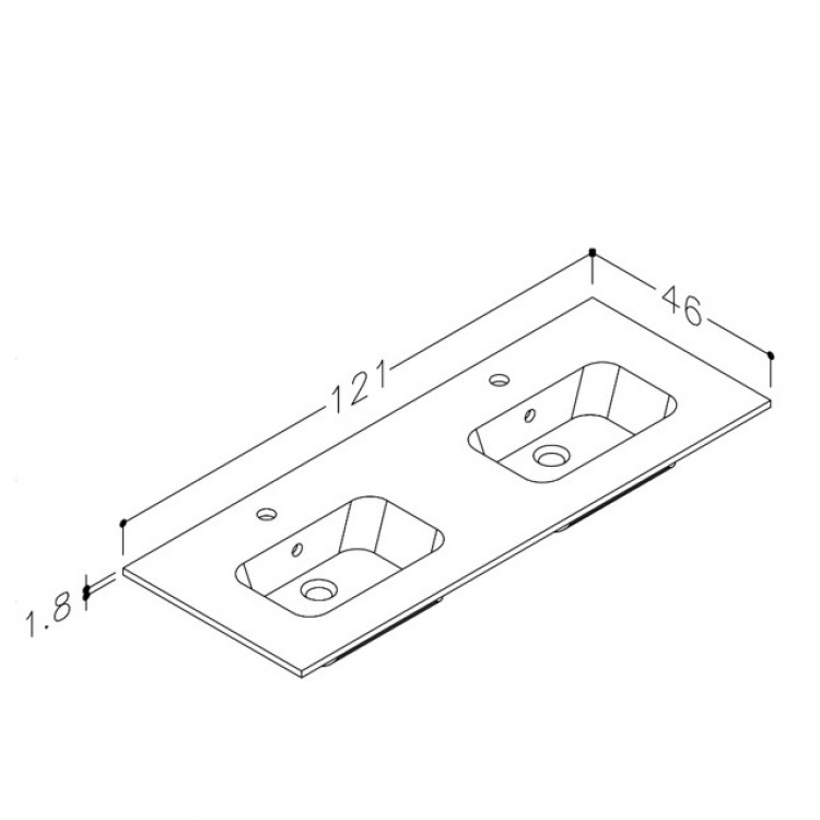 Vannas istabas skapītis ar izlietni Kame LOFT 120cm, 22310912/SG1214618D