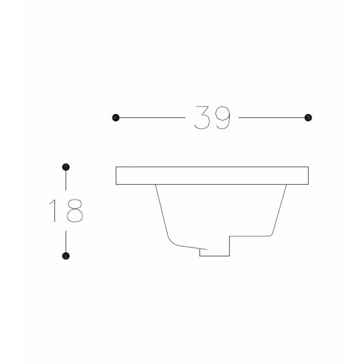 Izlietne skapītim KAME Paula 61x39cm, FB613913