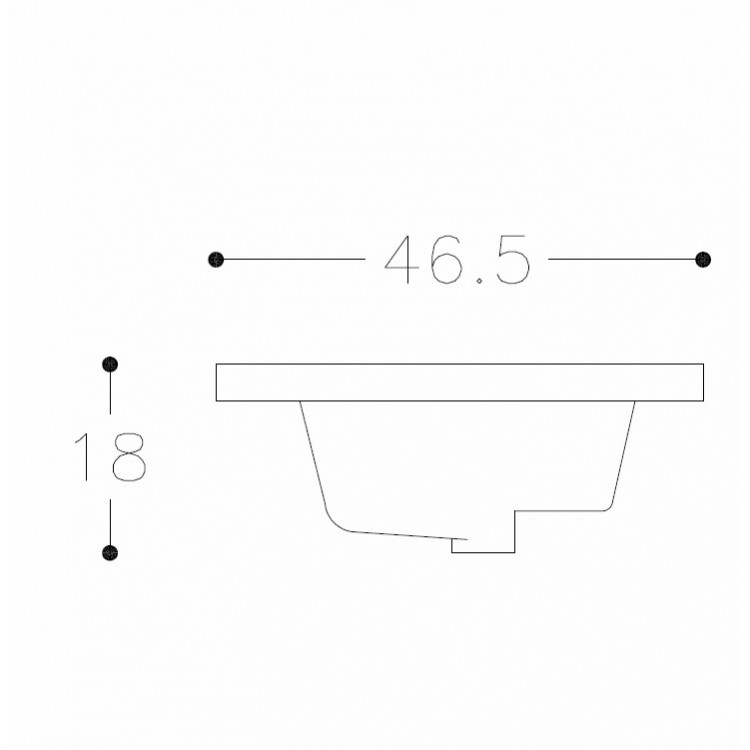 Izlietne skapītim KAME Seville 61.5x46.5cm, SB614618