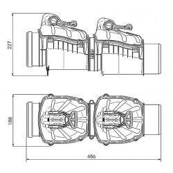 Karmat Kanalizācijas dubultais pretvārsts DN110