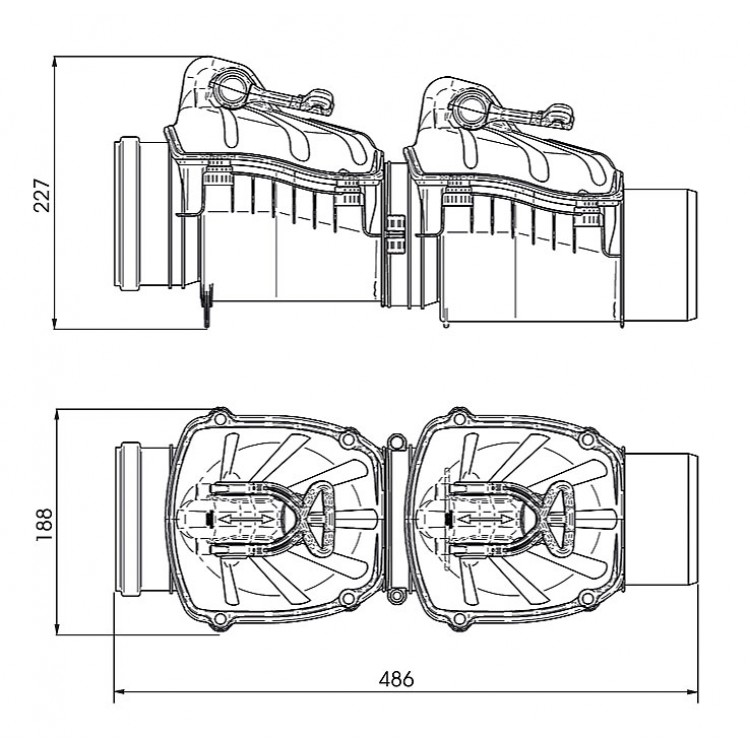 Karmat Kanalizācijas dubultais pretvārsts DN110