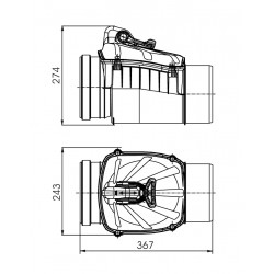 Karmat Kanalizācijas pretvārsts DN160