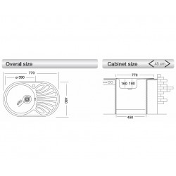 Virtuves izlietne Kromevye Rondo 770x480 mm, EC159