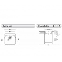 Virtuves izlietne Kromevye Triton 480x480 mm, EC309