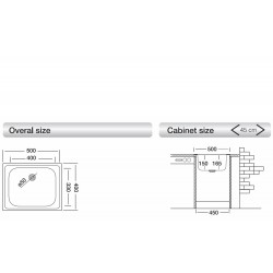 Virtuves izlietne Kromevye Classik 500x400mm, N105