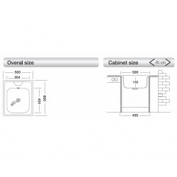 Virtuves izlietne Kromevye Lay-On 500x600mm, S108