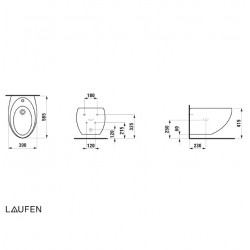 Bidē piekaramais Laufen IL Bagno Alessi ONE, 830971