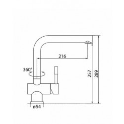 Virtuves izlietnes maisītājs BLUE WATER LEON-INOX