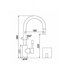 Virtuves izlietnes maisītājs ar izvelkamu izteku BLUE WATER LIMA-INOX