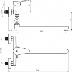 Vannas un dušas maisītājs Rubineta, Luka-12C
