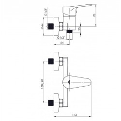 Dušas maisītājs Rubineta Luka-12K