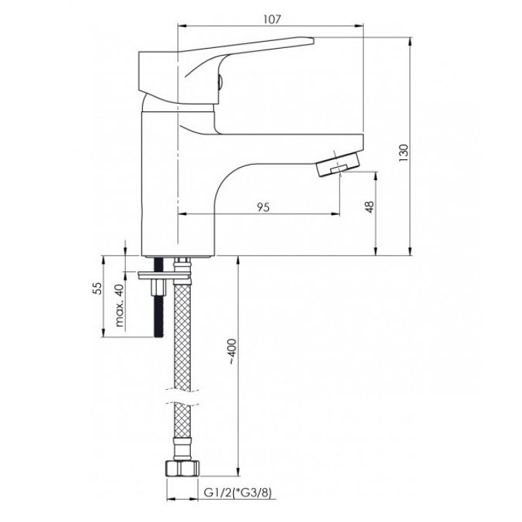 Izlietnes maisītājs Rubineta Luka-18