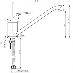Virtuves izlietnes maisītājs Rubineta, Luka-20